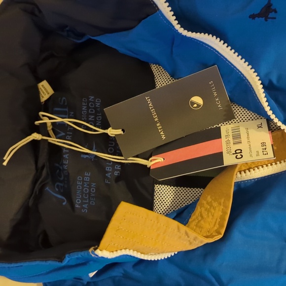 Jack wills Donohue CB windbreaker mens size XL 21" pit -pit 27" length NWT - Picture 2 of 4